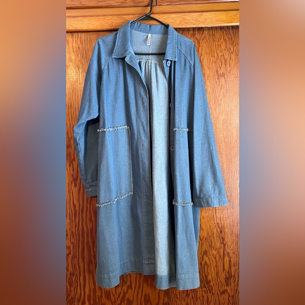 Mittoshop lightweight soft denim coat